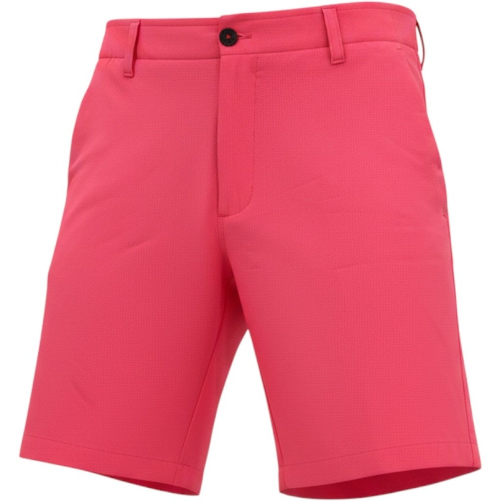 Under Armour Mens Golf Shorts 36 Neon Orange Performance Flat Front Logo Pockets